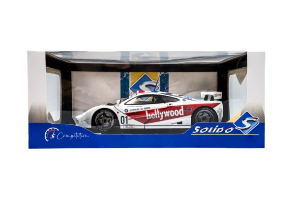 MCLAREN F1 GTR SHORT TAIL WHITE #01 N.PIQUET / J.CECOTTO 2 HORAS DE BRASILIA 1996 - 1/18 Solido
