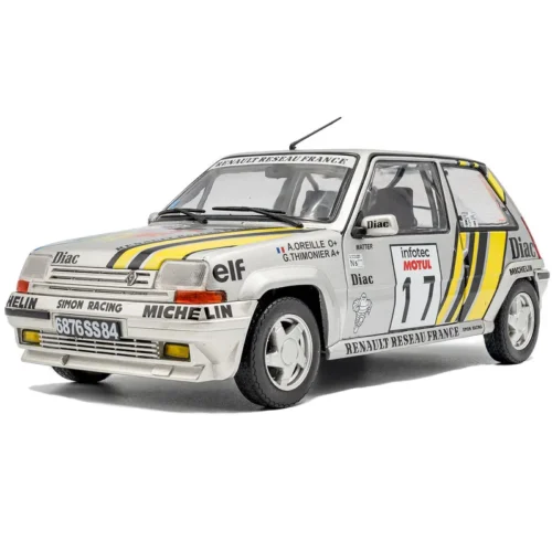RENAULT 5 GT TURBO MK2 SILVER #17 A.OREILLE TOUR DE CORSE 1989 - 1/18 Solido