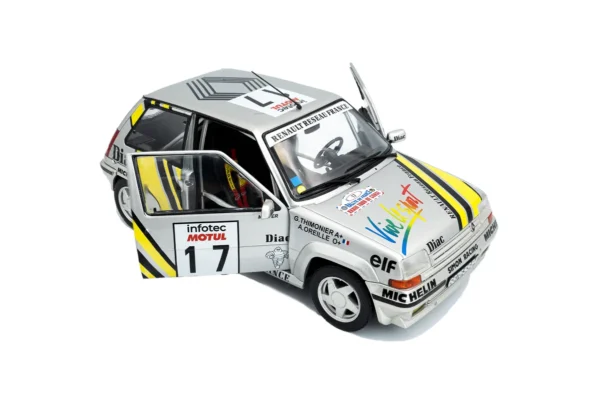 RENAULT 5 GT TURBO MK2 SILVER #17 A.OREILLE TOUR DE CORSE 1989 miniature 1/18 Solido collection