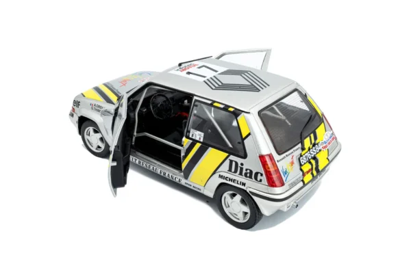 RENAULT 5 GT TURBO MK2 SILVER #17 A.OREILLE TOUR DE CORSE 1989 miniature 1/18 Solido vue du dessus