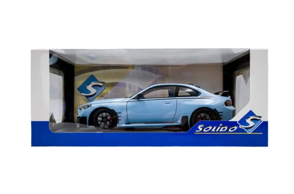 BMW M2 PERFORMANCE PARTS ZANDVOORT BLUE 2024 miniature 1/18 Solido vue dessous