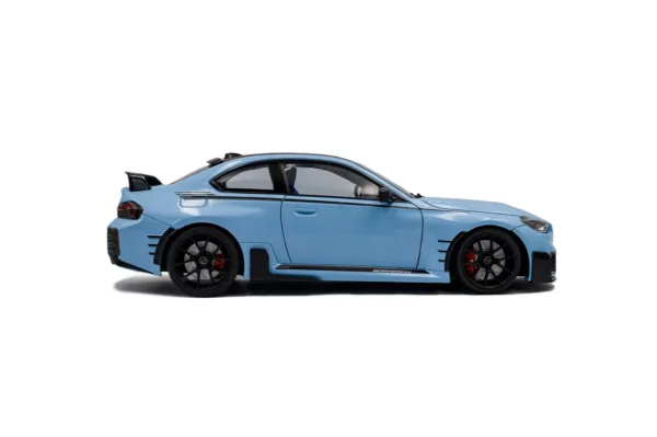 BMW M2 PERFORMANCE PARTS ZANDVOORT BLUE 2024 miniature 1/18 Solido vue cote droit