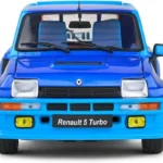 RENAULT 5 TURBO BLEU OLYMPE 1981 miniature 1/18 Solido vue de face