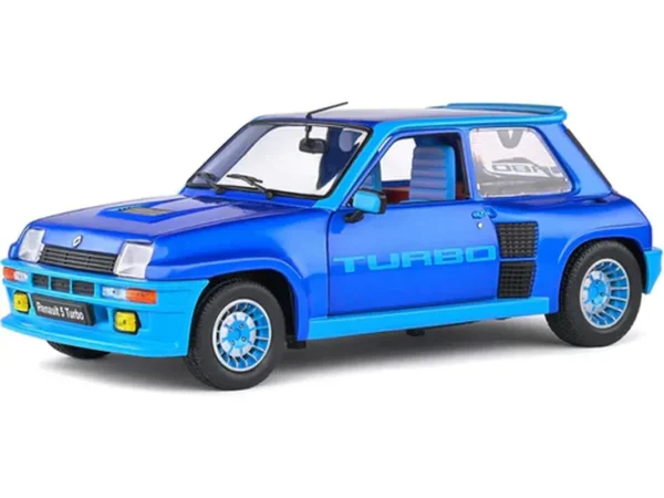 RENAULT 5 TURBO BLEU OLYMPE 1981 - 1/18 Solido RENAULT 5 TURBO BLEU OLYMPE 1981 miniature 1/18 Solido vue avant gauche