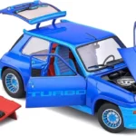 RENAULT 5 TURBO BLEU OLYMPE 1981 miniature 1/18 Solido vue avant droite