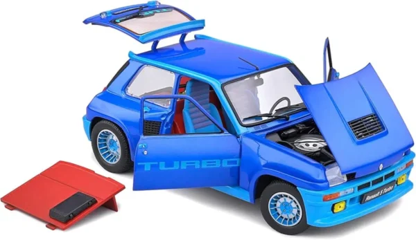 RENAULT 5 TURBO BLEU OLYMPE 1981 - 1/18 Solido RENAULT 5 TURBO BLEU OLYMPE 1981 miniature 1/18 Solido vue avant droite
