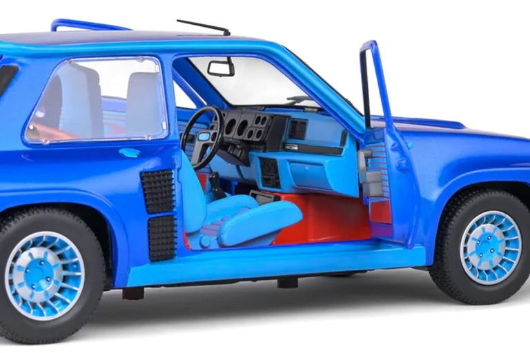 RENAULT 5 TURBO BLEU OLYMPE 1981 miniature 1/18 Solido vue arriere droite