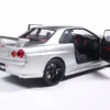 NISSAN SKYLINE GT-R (BNR34) WITH NISMO PARTS SILVER 1999 - 1/18 Solido NISSAN SKYLINE GT-R (BNR34) WITH NISMO PARTS SILVER 1999 miniature 1/18 Solido collection