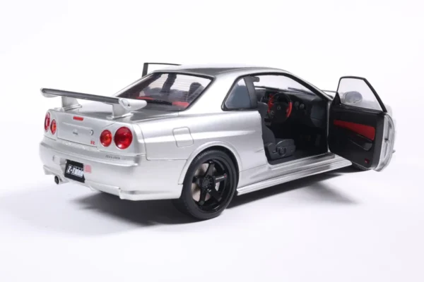 NISSAN SKYLINE GT-R (BNR34) WITH NISMO PARTS SILVER 1999 - 1/18 Solido NISSAN SKYLINE GT-R (BNR34) WITH NISMO PARTS SILVER 1999 miniature 1/18 Solido collection