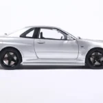 NISSAN SKYLINE GT-R (BNR34) WITH NISMO PARTS SILVER 1999 miniature 1/18 Solido collection