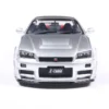 NISSAN SKYLINE GT-R (BNR34) WITH NISMO PARTS SILVER 1999 - 1/18 Solido NISSAN SKYLINE GT-R (BNR34) WITH NISMO PARTS SILVER 1999 miniature 1/18 Solido vue de face