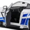 NISSAN GT-R (R35) W/ LIBERTY WALK BODY KIT 2.0 WHITE AND BLUE STRIPES 2024 miniature 1/18 Solido collection