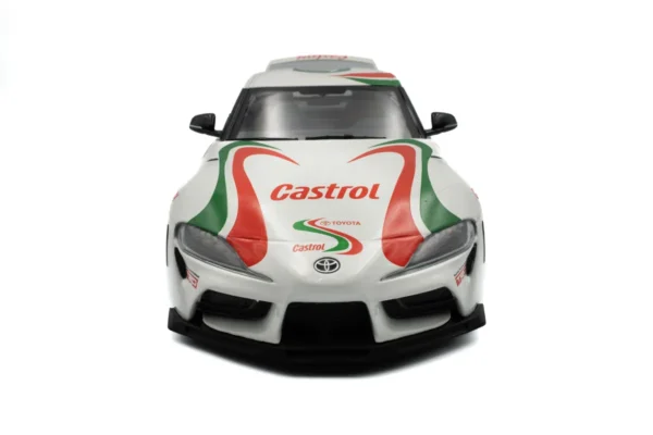 TOYOTA GR SUPRA TOYOTA RACING TRIBUTE WHITE 2024 miniature 1/18 Solido vue de face