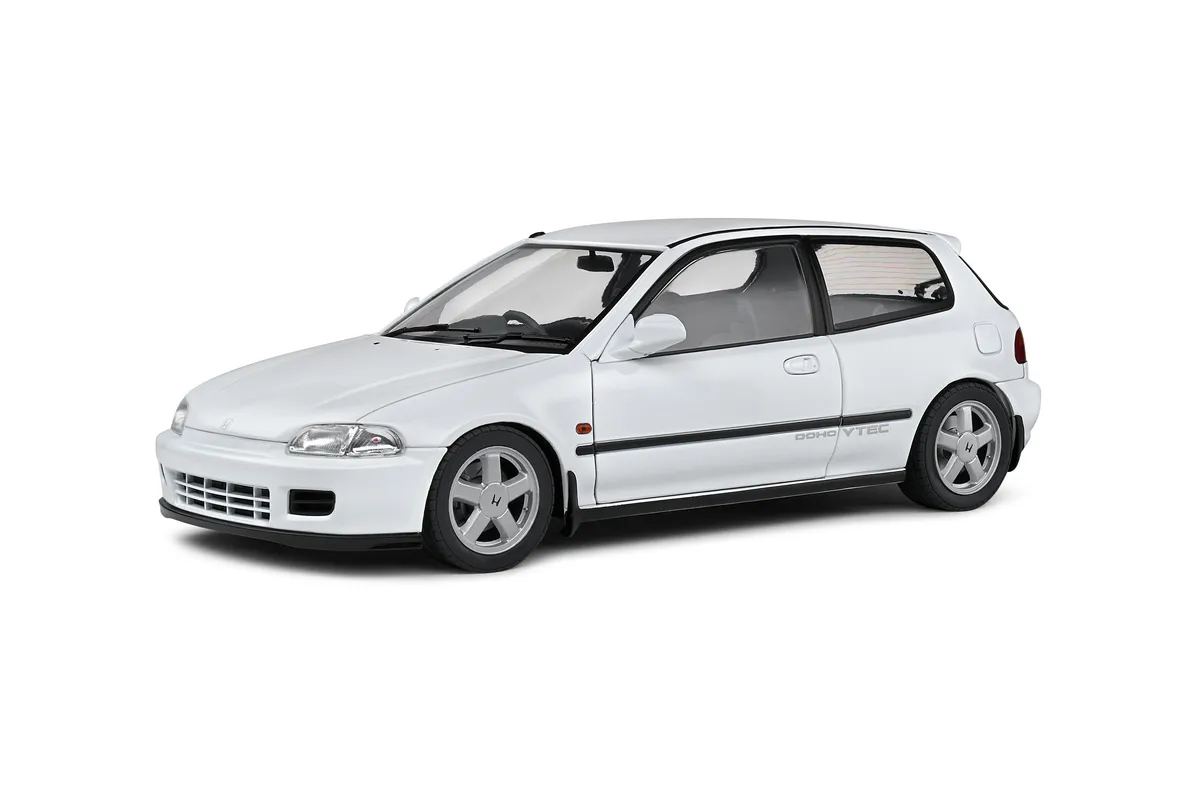 HONDA CIVIC (EG6) FROST WHITE 1991 miniature 1/18 Solido vue avant gauche