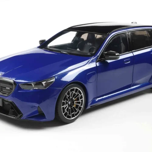 BMW M5 TOURING M MARINA BAY BLUE METALLIC 2024 miniature 1/18 Solido vue avant gauche